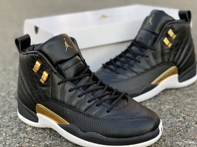 Kick Theory Black 'Reptile' Air Jordan Metallic Retro Gold-White AO6068-007 12 0605